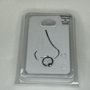 Icing Stainless Steel Nose Ring Black